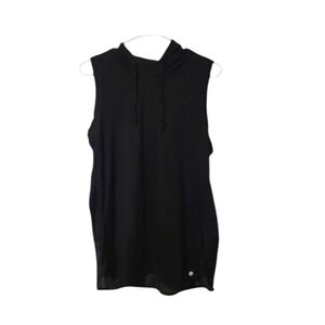 AVIA Hoodie Black Sleeveless Drawstring Women's Performace Size Large